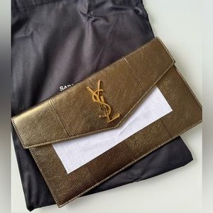YSL Karung Snake Leather Pouch